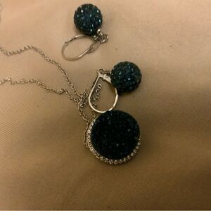 Elegant Blue Jewelry Set3 PIECE SET